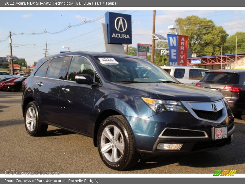 Bali Blue Pearl / Taupe 2012 Acura MDX SH-AWD Technology