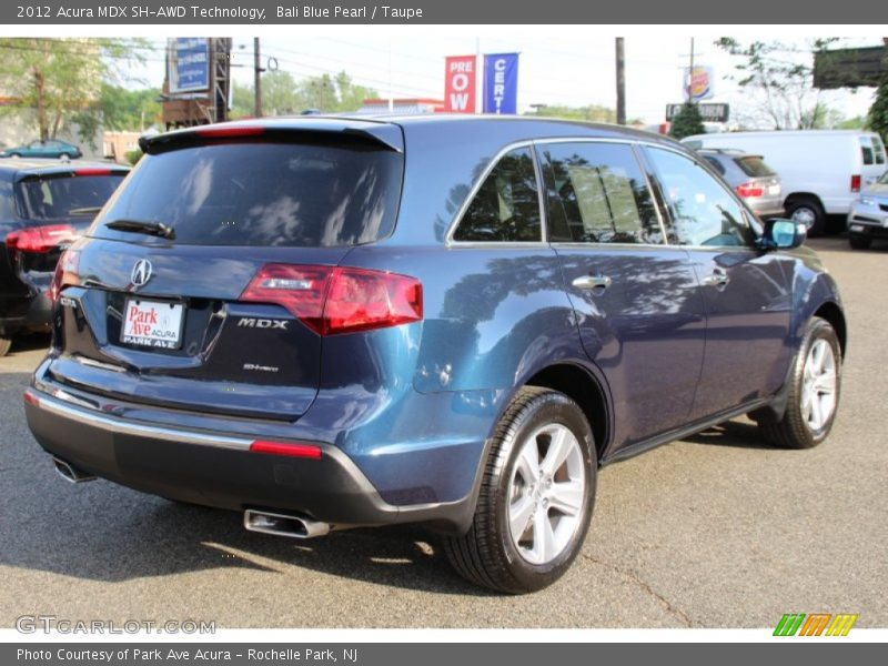 Bali Blue Pearl / Taupe 2012 Acura MDX SH-AWD Technology