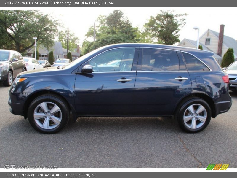Bali Blue Pearl / Taupe 2012 Acura MDX SH-AWD Technology