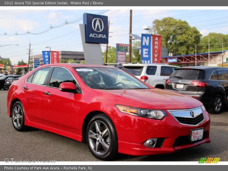 Milano Red / Ebony 2012 Acura TSX Special Edition Sedan