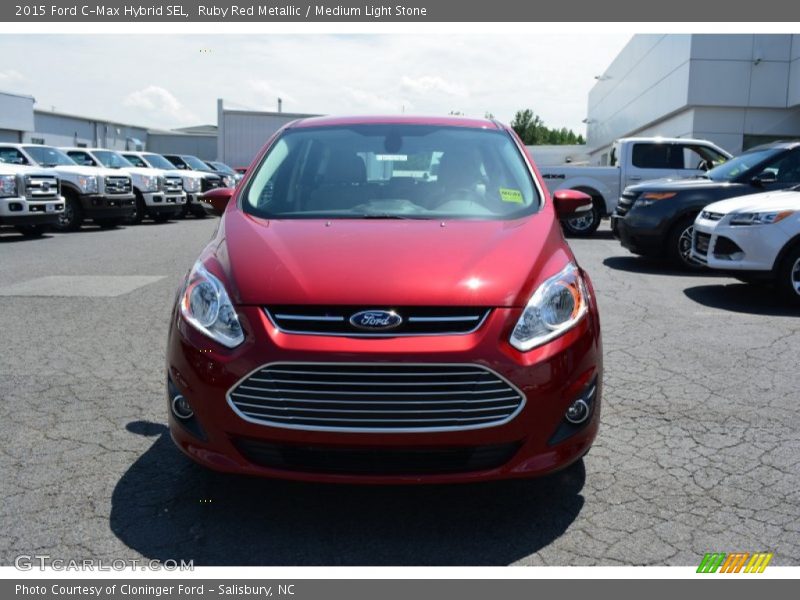 Ruby Red Metallic / Medium Light Stone 2015 Ford C-Max Hybrid SEL