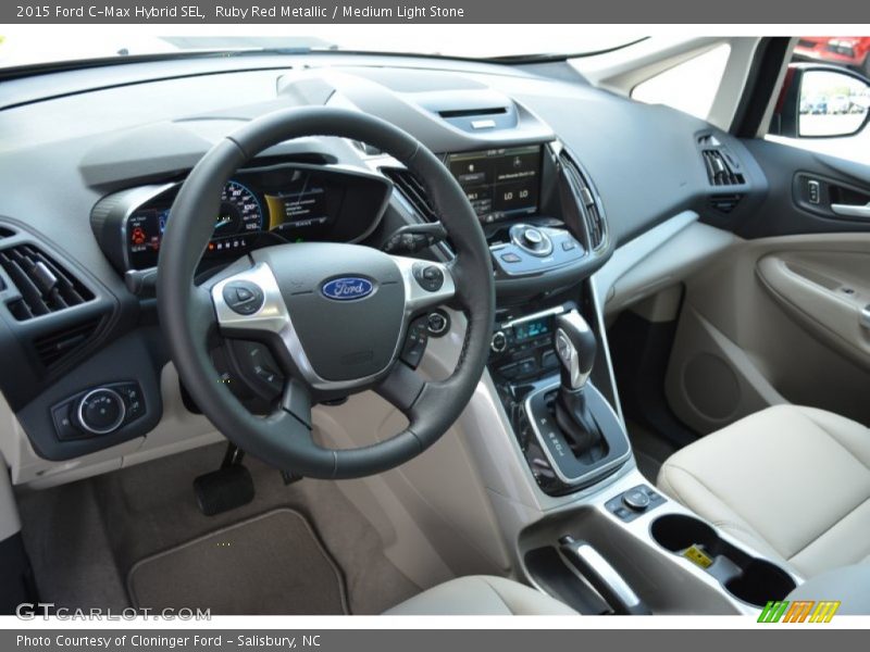  2015 C-Max Hybrid SEL Medium Light Stone Interior