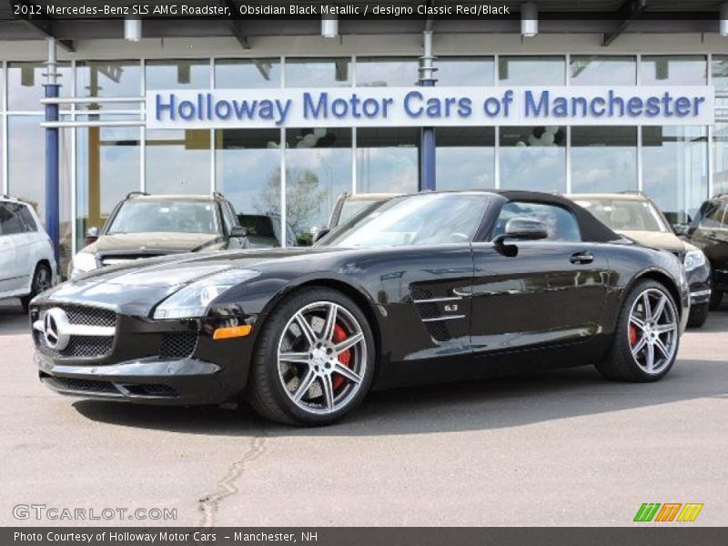 Obsidian Black Metallic / designo Classic Red/Black 2012 Mercedes-Benz SLS AMG Roadster