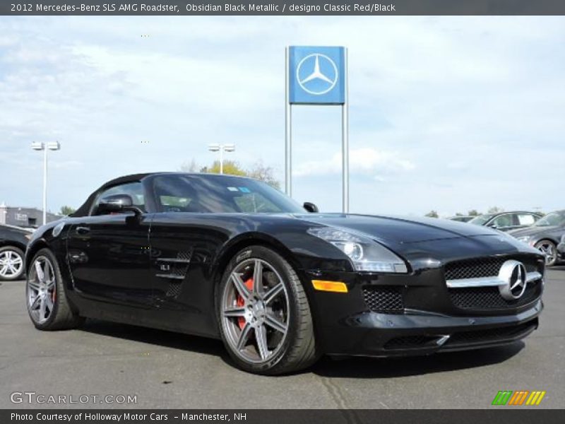 Obsidian Black Metallic / designo Classic Red/Black 2012 Mercedes-Benz SLS AMG Roadster