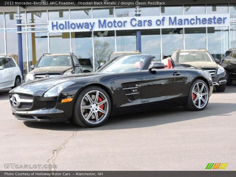 Obsidian Black Metallic / designo Classic Red/Black 2012 Mercedes-Benz SLS AMG Roadster