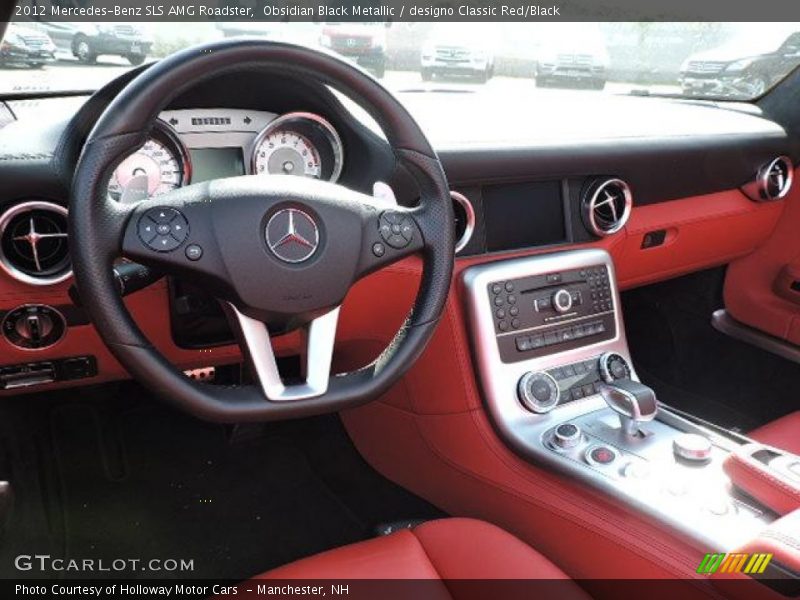 Obsidian Black Metallic / designo Classic Red/Black 2012 Mercedes-Benz SLS AMG Roadster