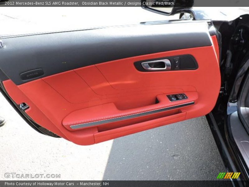 Obsidian Black Metallic / designo Classic Red/Black 2012 Mercedes-Benz SLS AMG Roadster