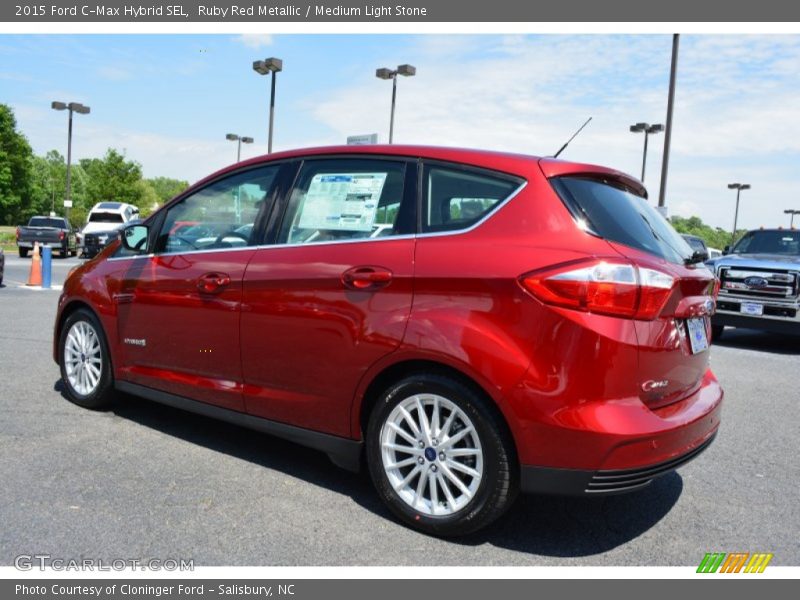 Ruby Red Metallic / Medium Light Stone 2015 Ford C-Max Hybrid SEL