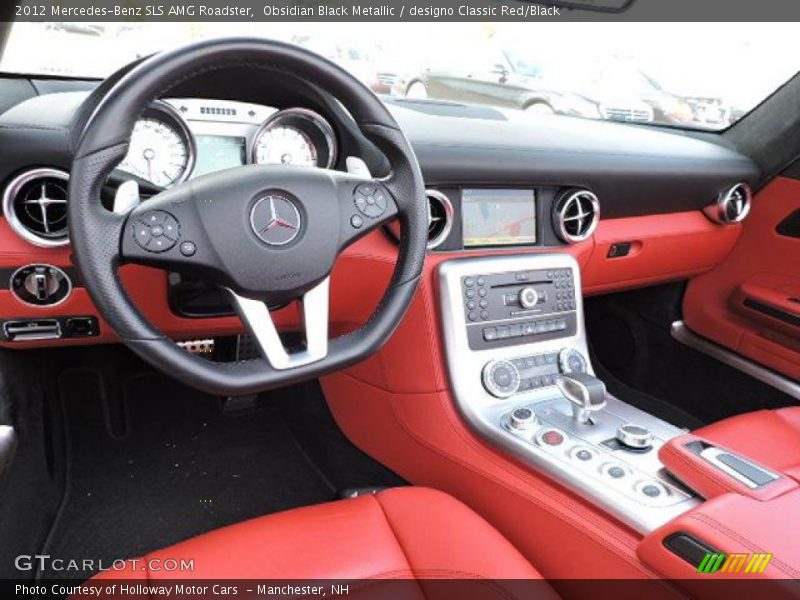 Obsidian Black Metallic / designo Classic Red/Black 2012 Mercedes-Benz SLS AMG Roadster