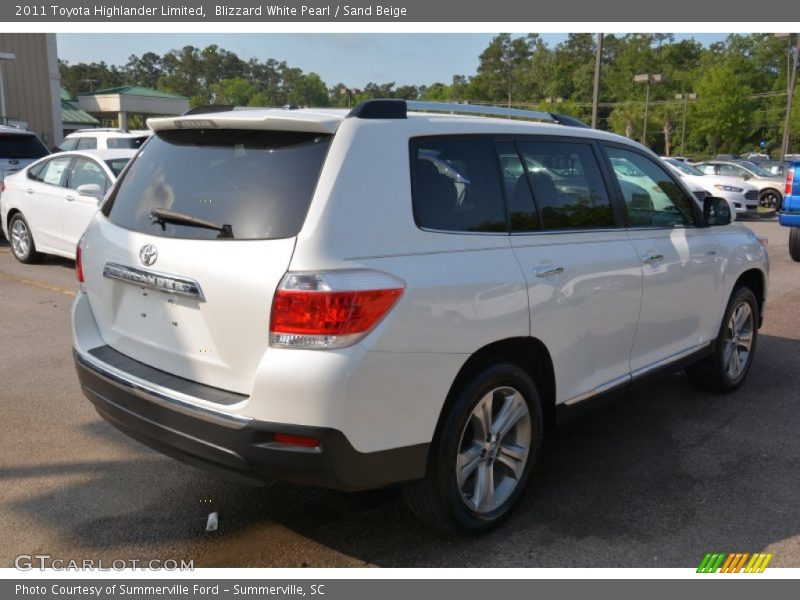Blizzard White Pearl / Sand Beige 2011 Toyota Highlander Limited