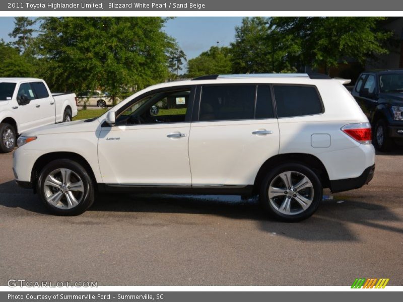 Blizzard White Pearl / Sand Beige 2011 Toyota Highlander Limited