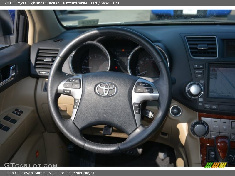 Blizzard White Pearl / Sand Beige 2011 Toyota Highlander Limited