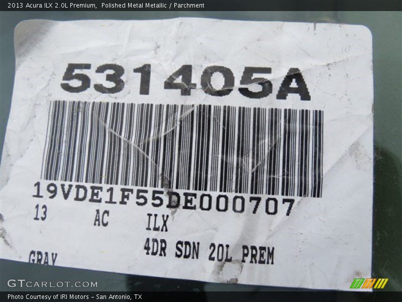 Polished Metal Metallic / Parchment 2013 Acura ILX 2.0L Premium