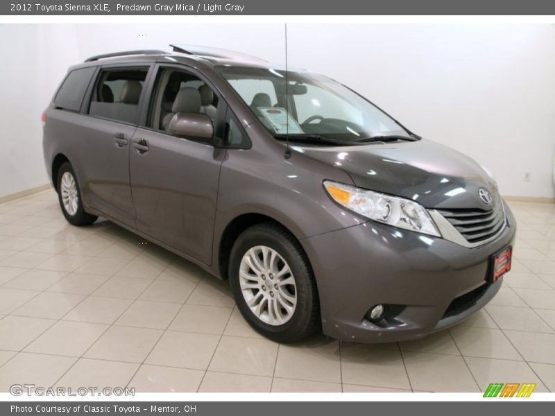 Predawn Gray Mica / Light Gray 2012 Toyota Sienna XLE