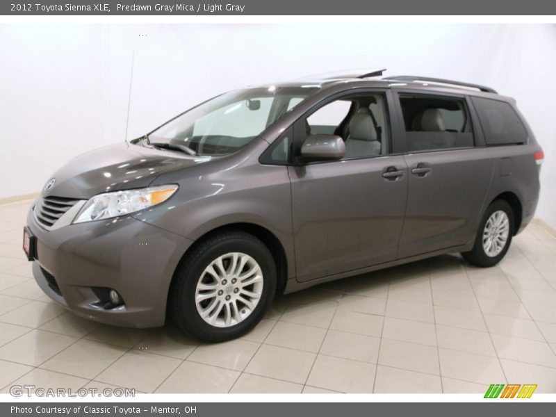 Predawn Gray Mica / Light Gray 2012 Toyota Sienna XLE