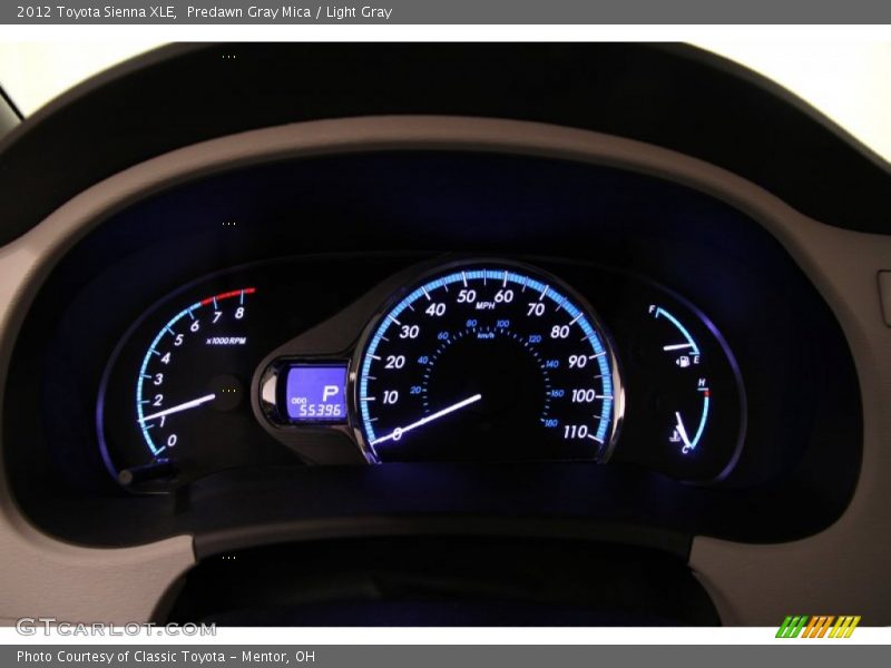 Predawn Gray Mica / Light Gray 2012 Toyota Sienna XLE