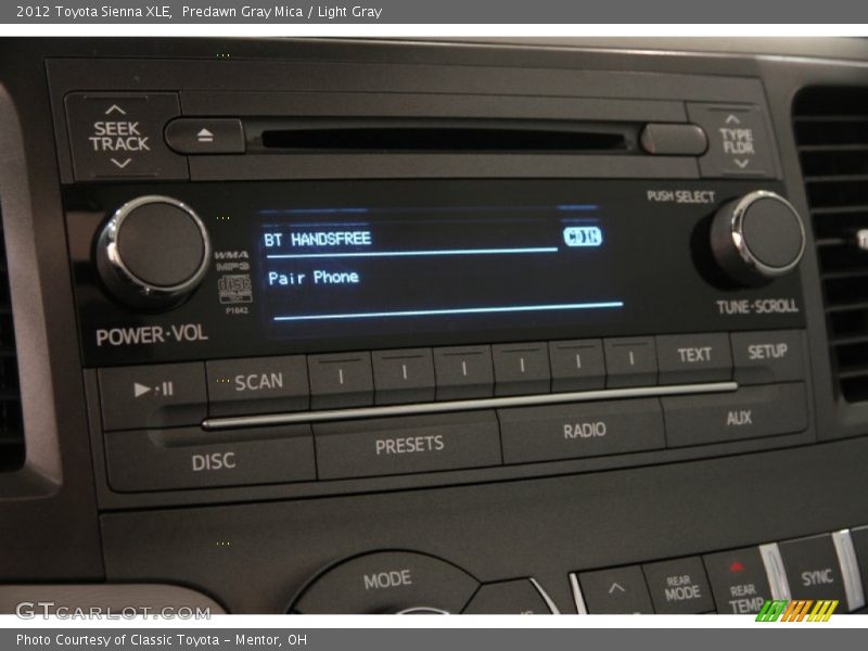 Predawn Gray Mica / Light Gray 2012 Toyota Sienna XLE