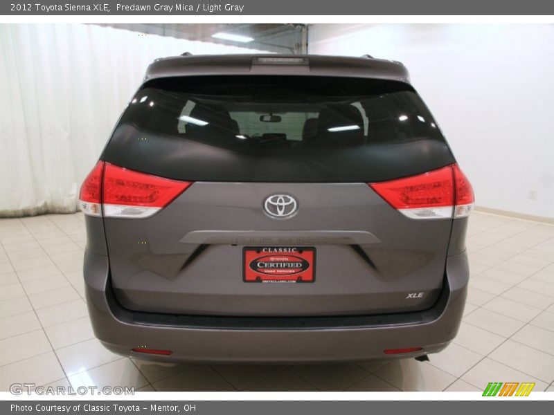 Predawn Gray Mica / Light Gray 2012 Toyota Sienna XLE