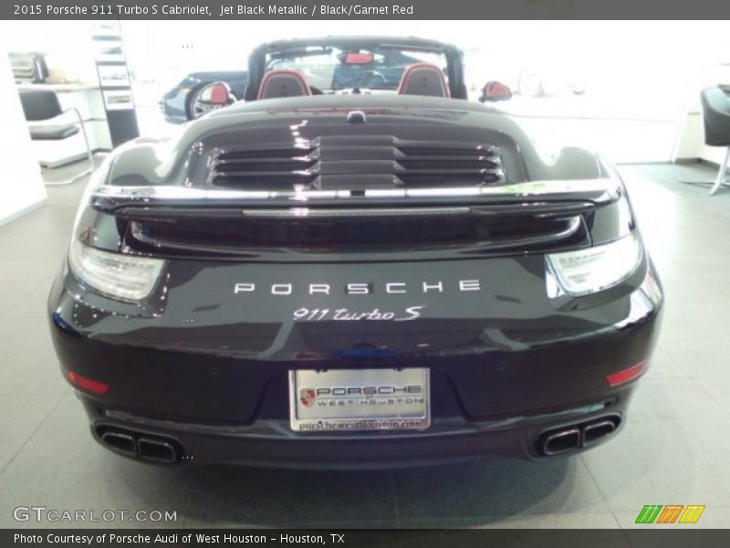 Jet Black Metallic / Black/Garnet Red 2015 Porsche 911 Turbo S Cabriolet