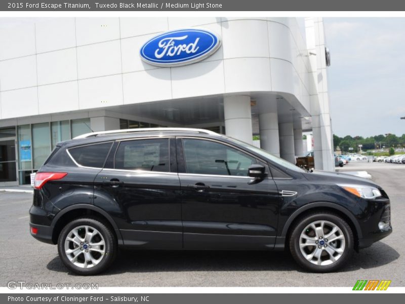 Tuxedo Black Metallic / Medium Light Stone 2015 Ford Escape Titanium