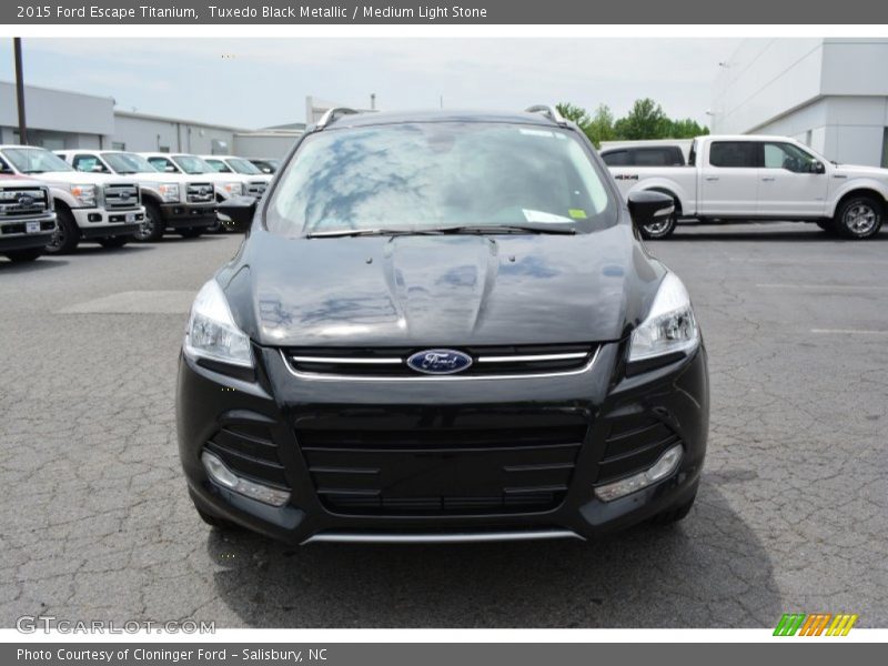 Tuxedo Black Metallic / Medium Light Stone 2015 Ford Escape Titanium