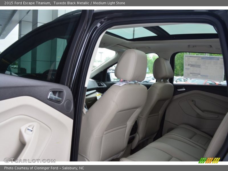 Tuxedo Black Metallic / Medium Light Stone 2015 Ford Escape Titanium