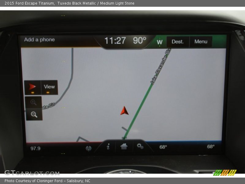Tuxedo Black Metallic / Medium Light Stone 2015 Ford Escape Titanium