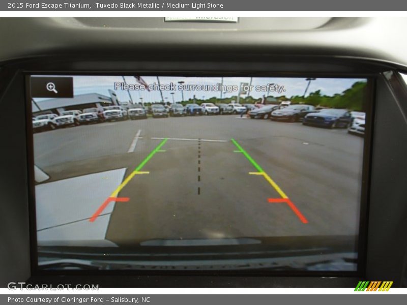 Tuxedo Black Metallic / Medium Light Stone 2015 Ford Escape Titanium