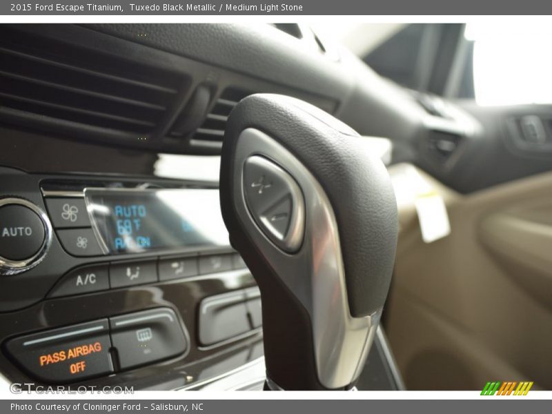 Tuxedo Black Metallic / Medium Light Stone 2015 Ford Escape Titanium