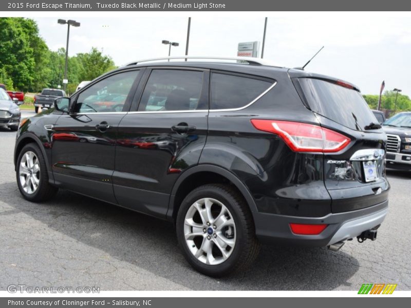 Tuxedo Black Metallic / Medium Light Stone 2015 Ford Escape Titanium