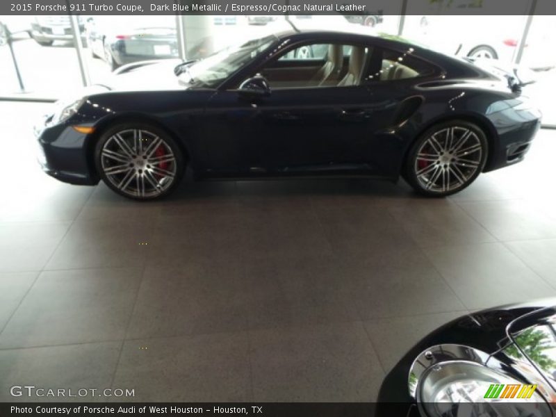 Dark Blue Metallic / Espresso/Cognac Natural Leather 2015 Porsche 911 Turbo Coupe