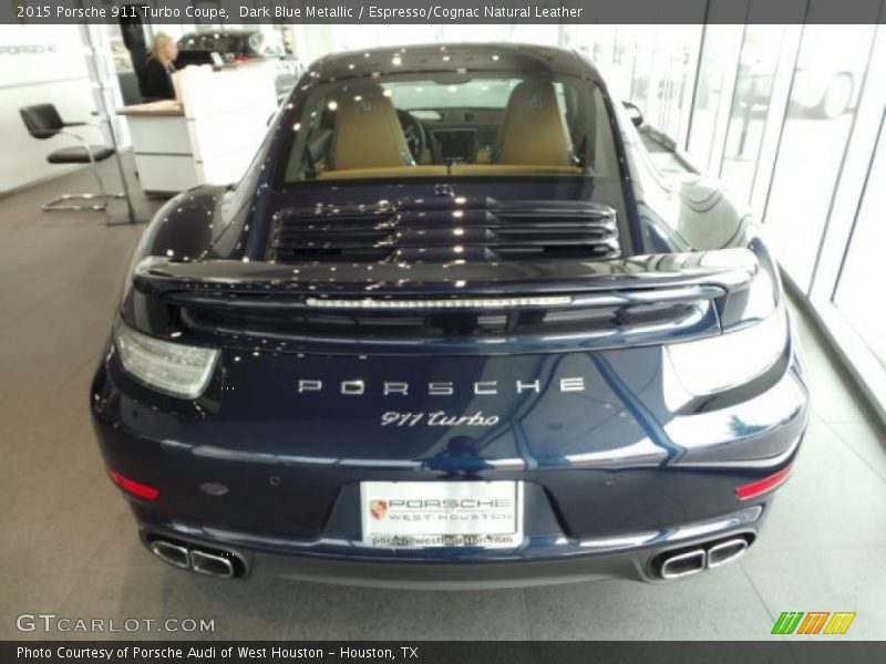 Dark Blue Metallic / Espresso/Cognac Natural Leather 2015 Porsche 911 Turbo Coupe