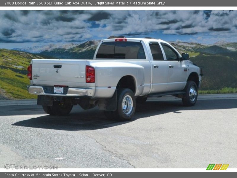 Bright Silver Metallic / Medium Slate Gray 2008 Dodge Ram 3500 SLT Quad Cab 4x4 Dually