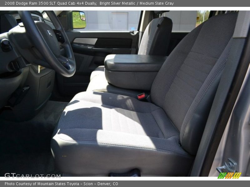 Bright Silver Metallic / Medium Slate Gray 2008 Dodge Ram 3500 SLT Quad Cab 4x4 Dually