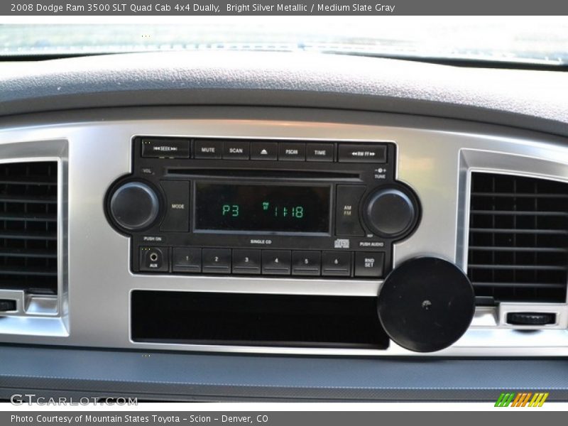 Bright Silver Metallic / Medium Slate Gray 2008 Dodge Ram 3500 SLT Quad Cab 4x4 Dually