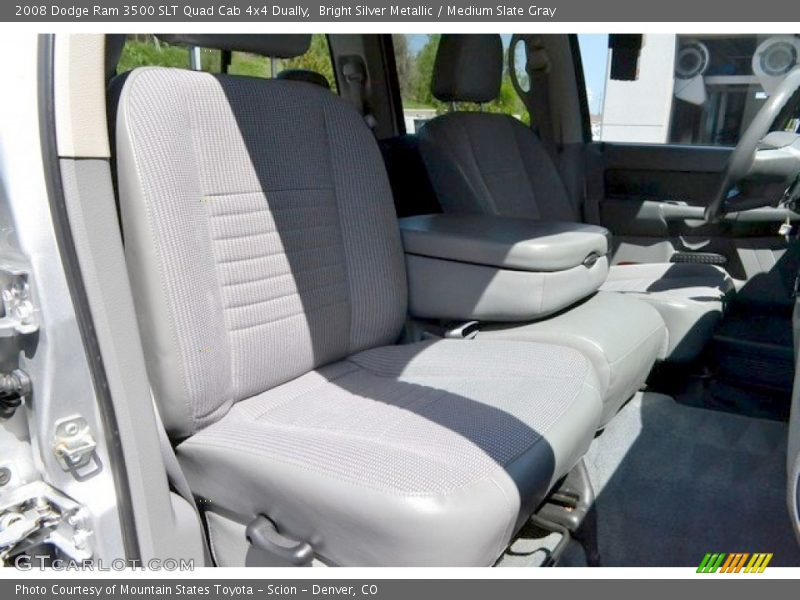 Bright Silver Metallic / Medium Slate Gray 2008 Dodge Ram 3500 SLT Quad Cab 4x4 Dually
