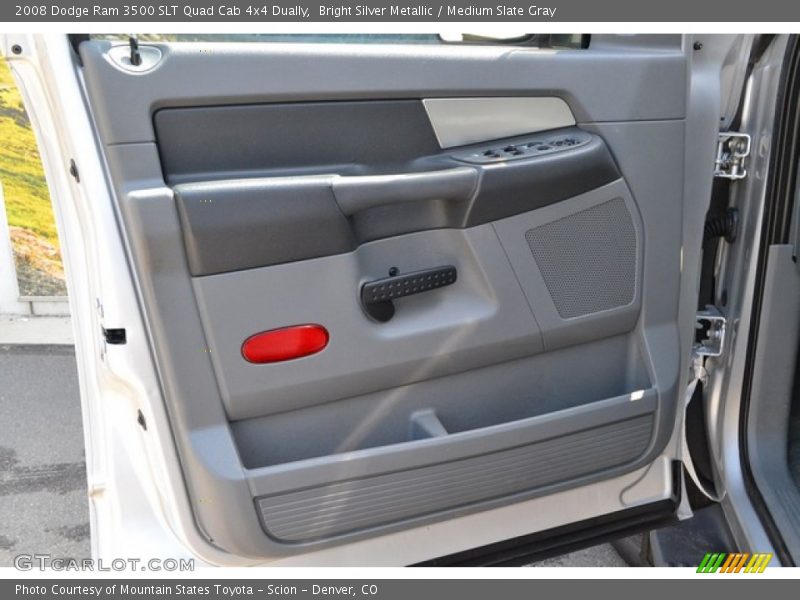 Bright Silver Metallic / Medium Slate Gray 2008 Dodge Ram 3500 SLT Quad Cab 4x4 Dually