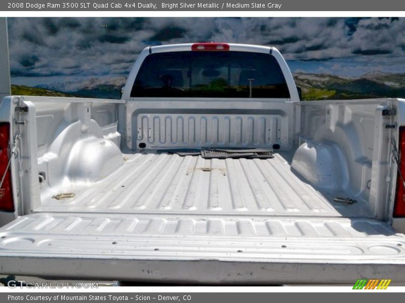 Bright Silver Metallic / Medium Slate Gray 2008 Dodge Ram 3500 SLT Quad Cab 4x4 Dually