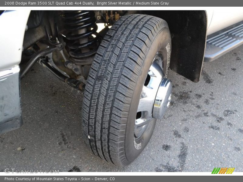 Bright Silver Metallic / Medium Slate Gray 2008 Dodge Ram 3500 SLT Quad Cab 4x4 Dually