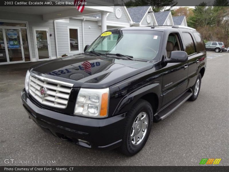 Sable Black / Shale 2003 Cadillac Escalade AWD