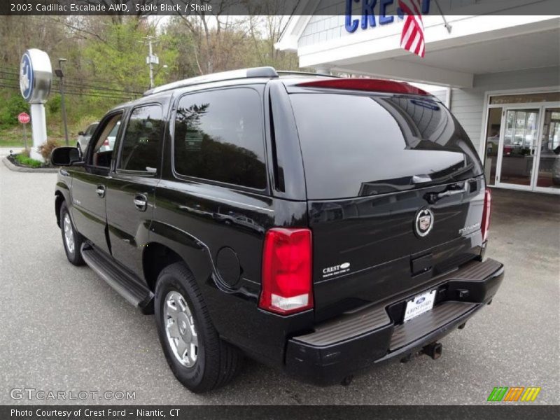 Sable Black / Shale 2003 Cadillac Escalade AWD