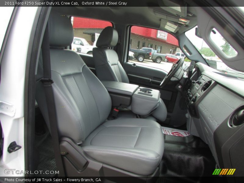 Oxford White / Steel Gray 2011 Ford F250 Super Duty XL Crew Cab