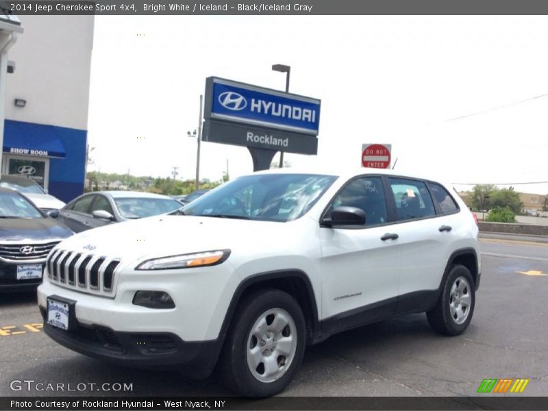 Bright White / Iceland - Black/Iceland Gray 2014 Jeep Cherokee Sport 4x4