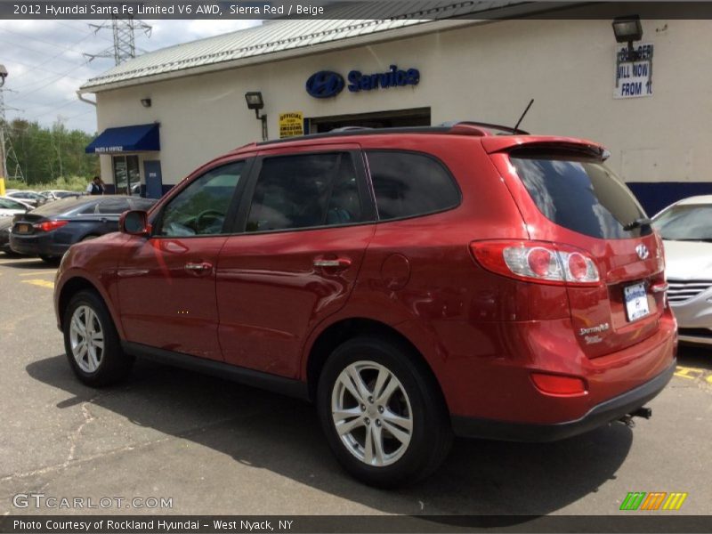 Sierra Red / Beige 2012 Hyundai Santa Fe Limited V6 AWD