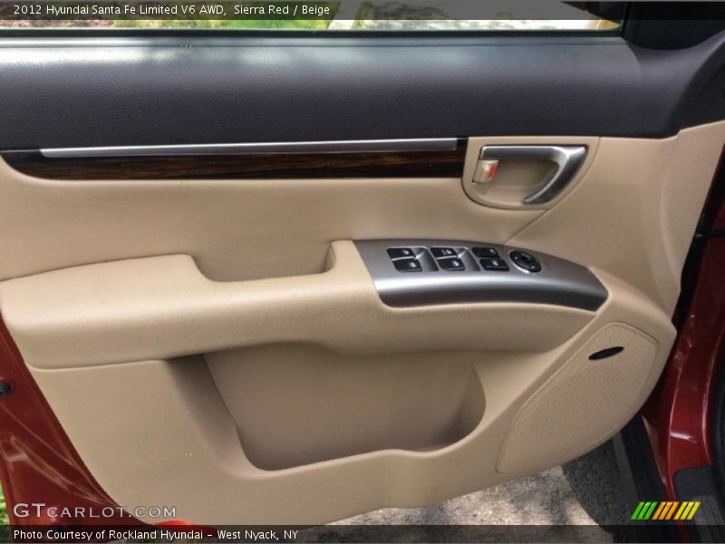 Sierra Red / Beige 2012 Hyundai Santa Fe Limited V6 AWD