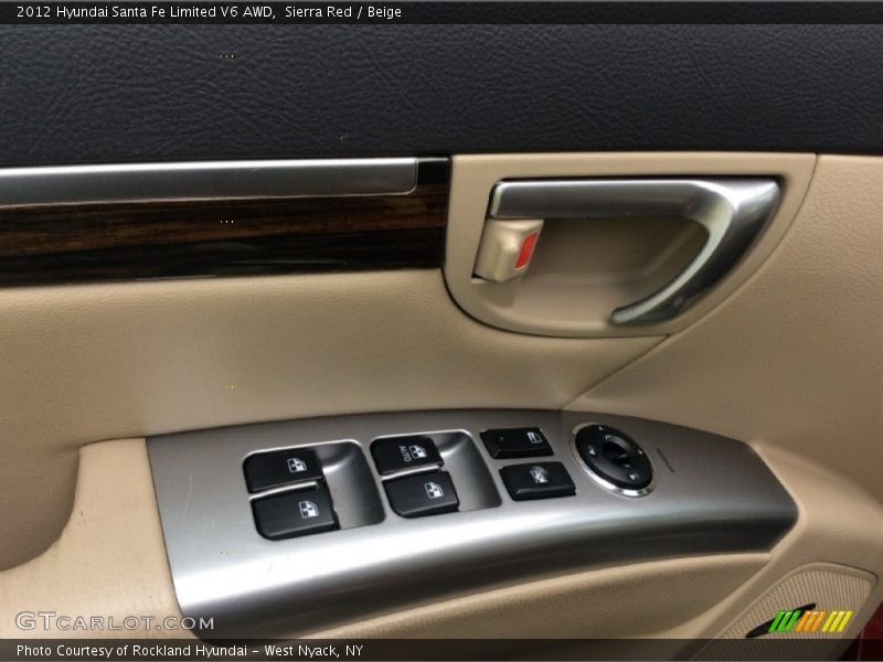 Sierra Red / Beige 2012 Hyundai Santa Fe Limited V6 AWD