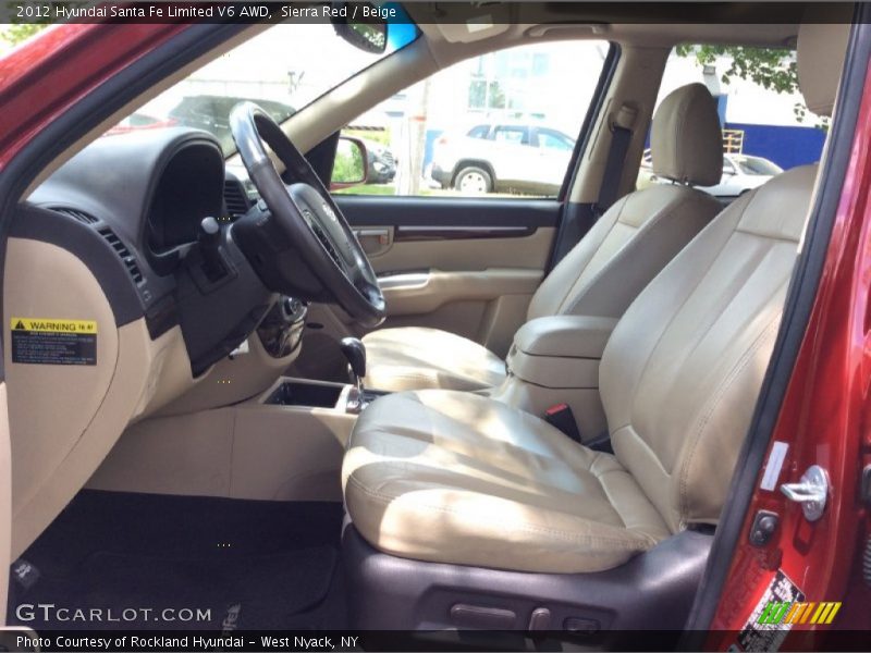 Sierra Red / Beige 2012 Hyundai Santa Fe Limited V6 AWD