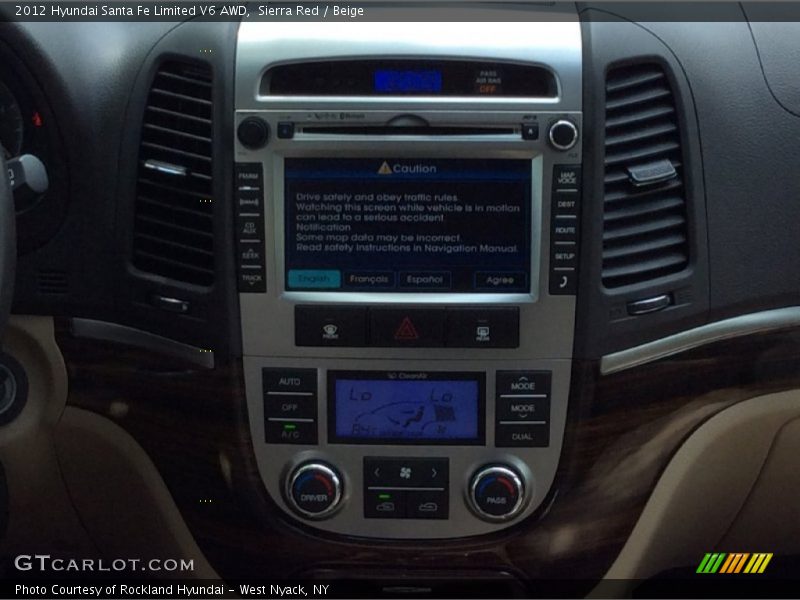 Sierra Red / Beige 2012 Hyundai Santa Fe Limited V6 AWD