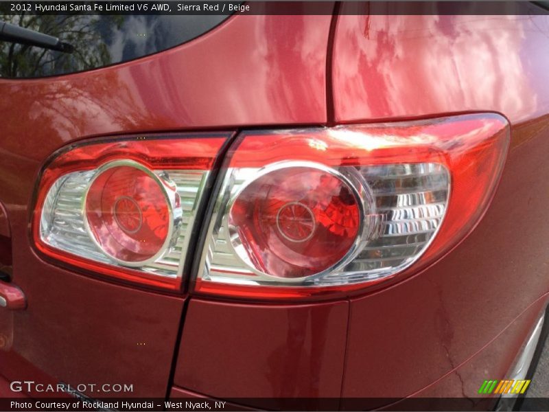 Sierra Red / Beige 2012 Hyundai Santa Fe Limited V6 AWD