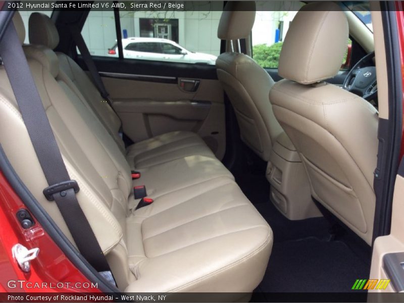 Sierra Red / Beige 2012 Hyundai Santa Fe Limited V6 AWD